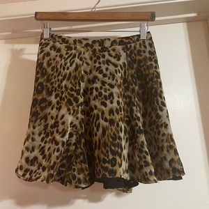 Reformation leopard skirt small